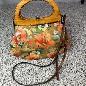 Patricia Nash Mirabella Small Floral Leather Frame Bag Multicolor​